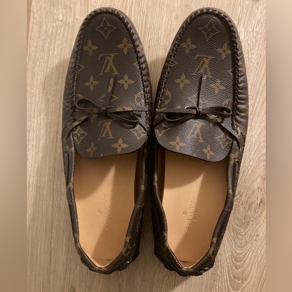 New, Authentic Louis Vuitton Monogrammed Driver Moccasin Shoes 11.5 - Picture 6 of 7